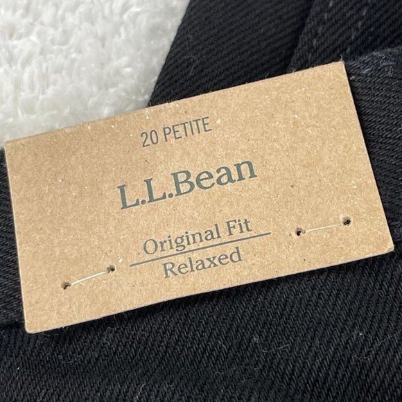 NEW LL‎ Bean Original Fit Relaxed Black Jeans Size 20 Petite Dbl L 299539 Cotton - Picture 11 of 11
